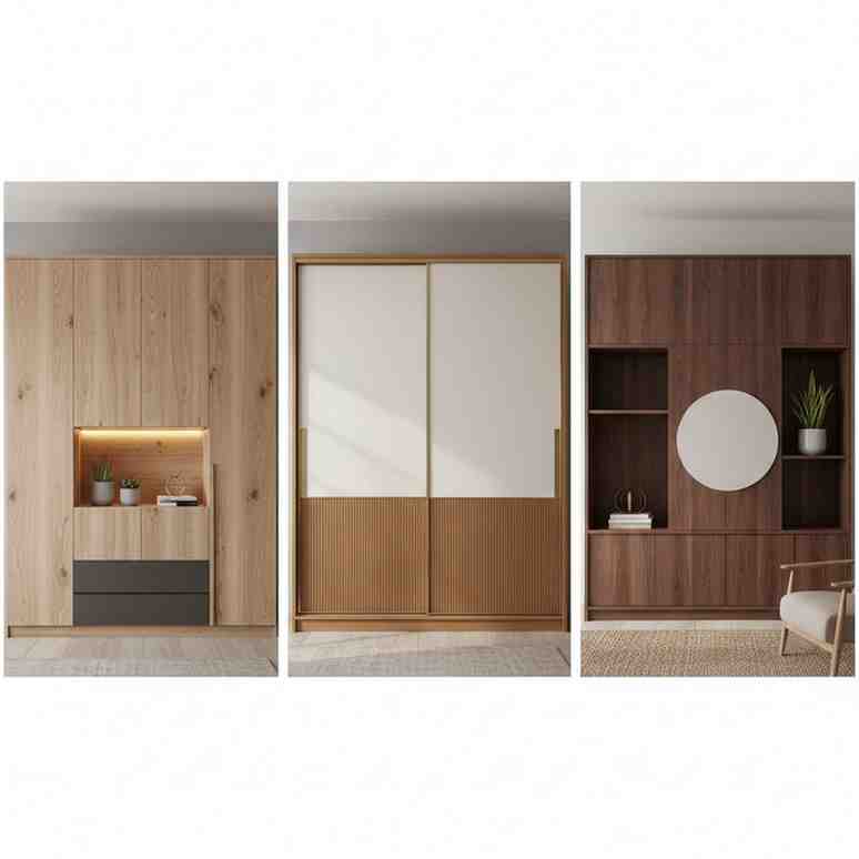 Modern plywood almirah designs for bedrooms.
