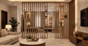 Decorative Wall Partition in Living Room