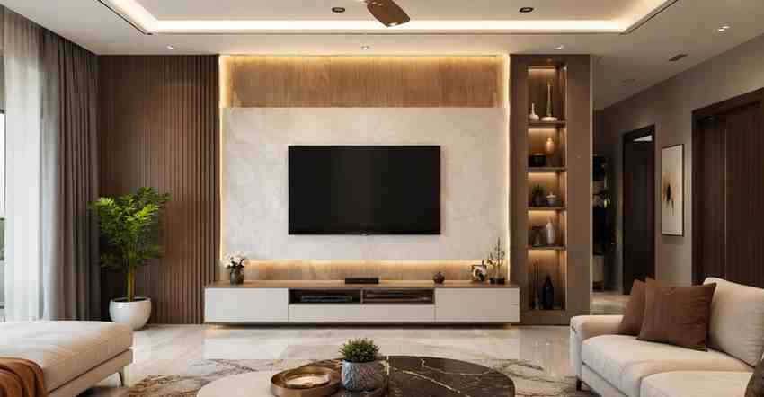 Main Hall Modern TV Unit Design