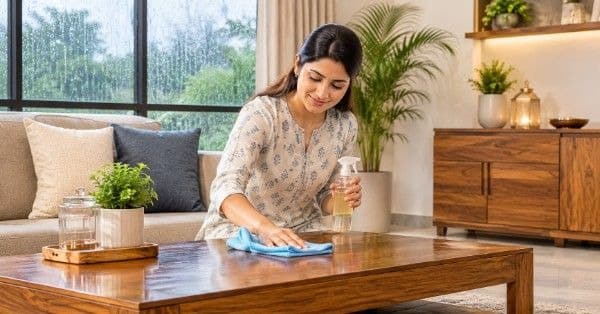 Protect Wooden Furniture from Monsoon Moisture in India