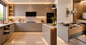 Soft-Close Hinges & Silent Drawers for Modern Kitchens